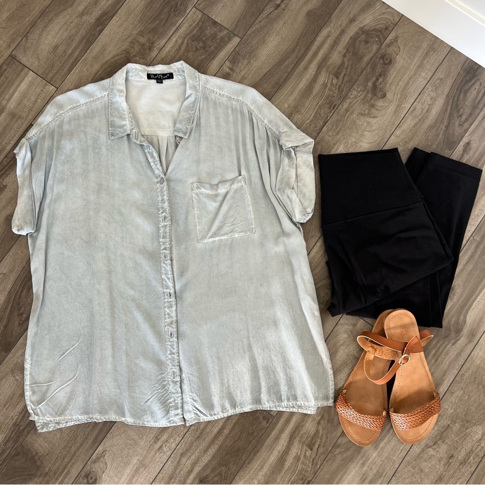 Velvet Heart Denim T-Shirt - size L
